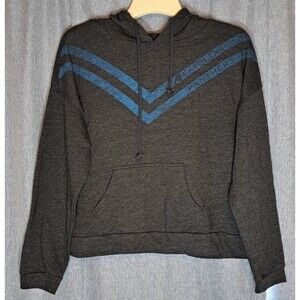 Carolina Panthers NFL Team Apparel Black Hoodie Sleepwear Women's XXL 2XL Blue V